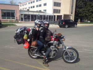 Leaving Bozeman for the big motorbike adventure