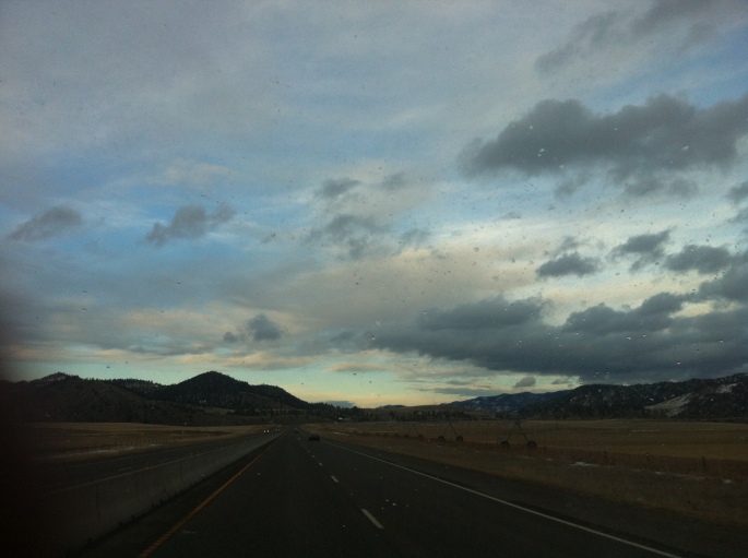 Driving through beautiful Montana.